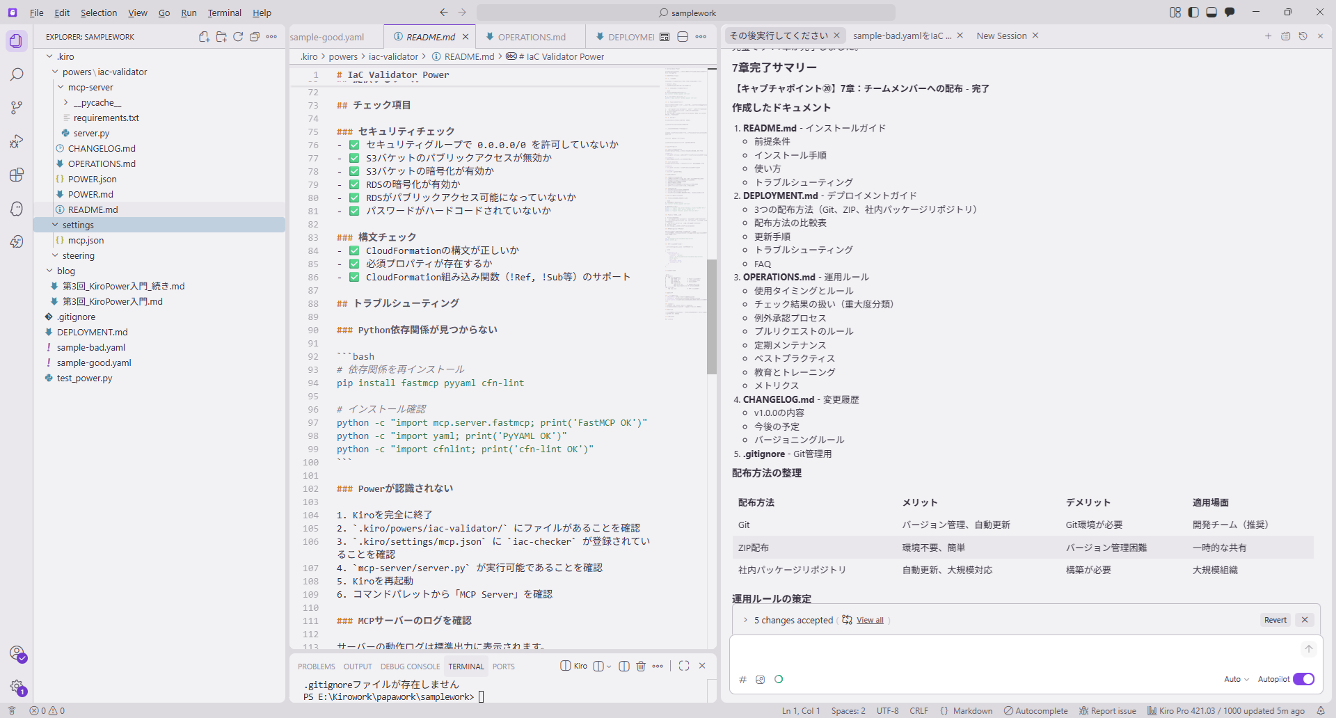 図：配布用フォルダ